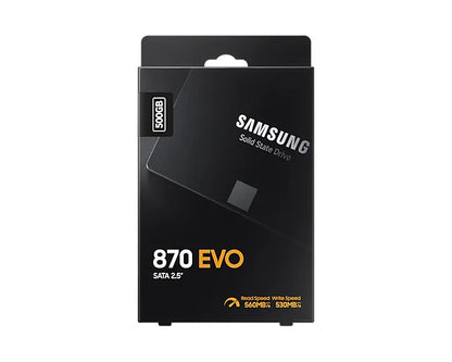Samsung 870 EVO 500GB 2.5" SATA III SSD – High-Performance Solid State Drive for reliable and efficient storage upgrade.