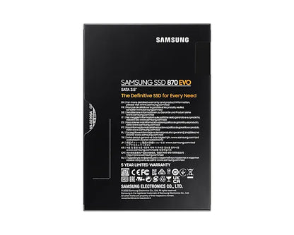Samsung 870 EVO 500GB 2.5" SATA III SSD – High-Performance Solid State Drive, ideal for upgrading system speed and reliability.
