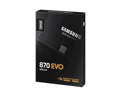 Samsung 870 EVO 500GB 2.5" SATA III SSD – High-Performance Solid State Drive for speed and reliability in data storage.