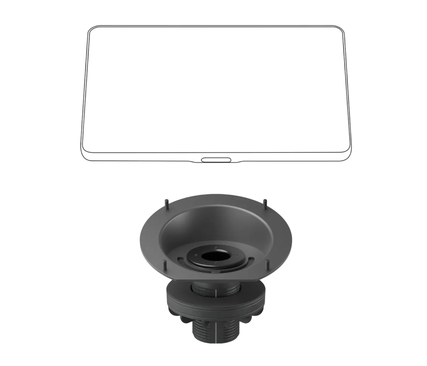 Logitech Tap Riser Mount – Graphite | Elevated Mounting Solution for Tap Touch Controller – WW