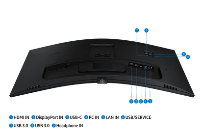 Samsung LS34C652U 34'' WQHD CURVED Monitor; 3440X1440; 1000R; 100Hz; 4000:1; 5ms; 1xHDMI; Display Port; USB-C Charging Power; Ti