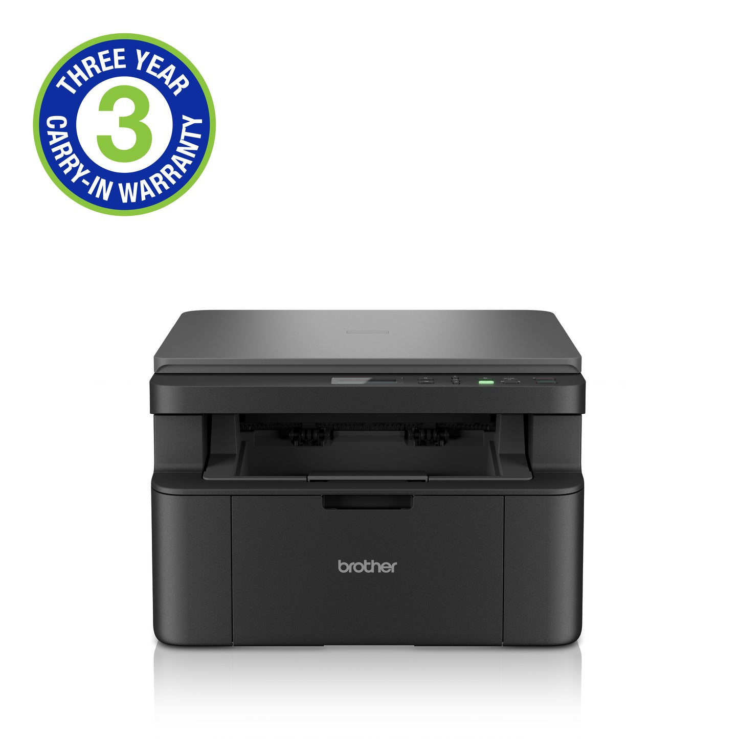 Compact office laser printer side view