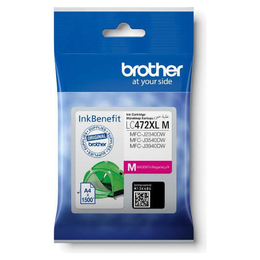 Brother LC472XLM Magenta High-Yield Ink Cartridge – Approx. 1,500 Pages – product view