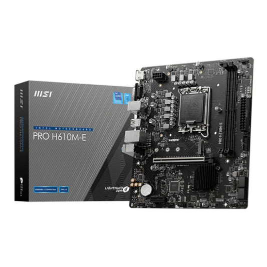 MSI PRO H610M-E DDR5 Micro-ATX Motherboard – LGA 1700, PCIe 4.0, HDMI, USB 3.2, DDR5 Support | MSI Pro Shop