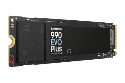 SAMSUNG MZ-V9S1T0BW 990 EVO Plus 1TB NVMe SSD - Read Speed up to 7150 MB/s; Write Speed to up 6300 MB/s; Random Read up to 850;0