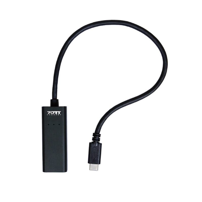 Port USB Type-C to RJ45 5Gbps 30cm Adapter - Black