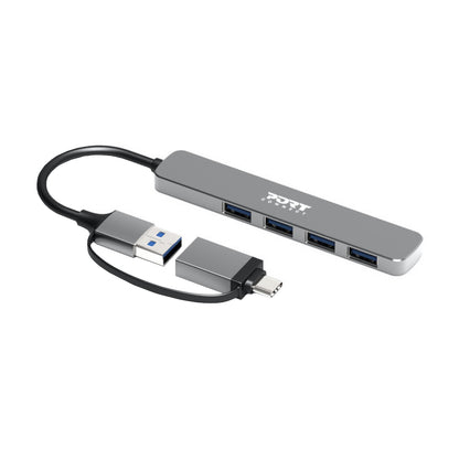 Port Connect USB Type-C to 4-port USB-A 3.0 Hub