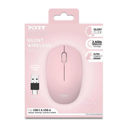 Port 2.4GHz Collection II Blush Wireless Mouse