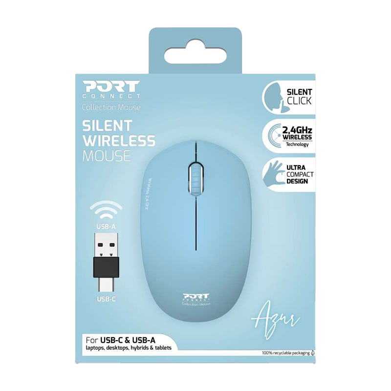 Port 2.4GHz Collection II Azur Wireless Mouse
