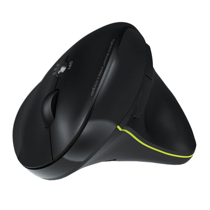 Port Connect Black Ergonomic Rechargeable Bluetooth Mouse