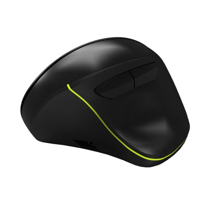 Port Connect Black Ergonomic Rechargeable Bluetooth Mouse