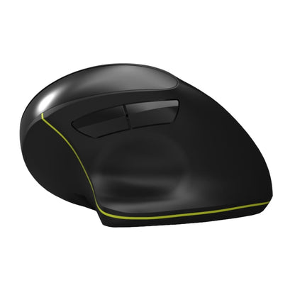 Port Connect Black Ergonomic Rechargeable Bluetooth Mouse