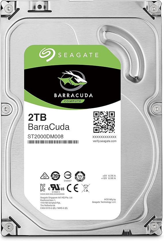 Seagate BarraCuda 2TB Internal HDD – 3.5" SATA 6Gb/s, 7200RPM, 256MB Cache – ST2000DM008, FFP – Seagate
