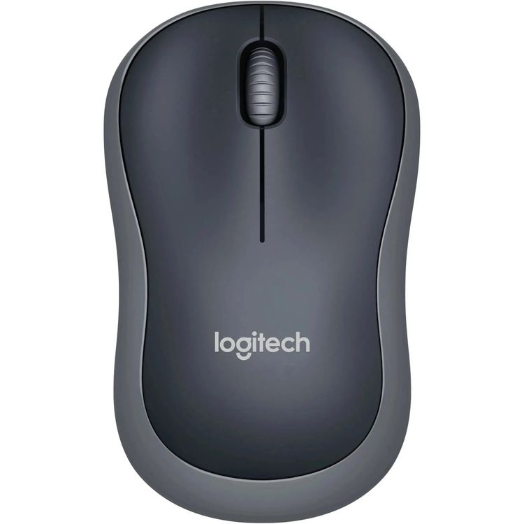 Logitech M185 Swift Grey wireless mouse 910-002235 front view