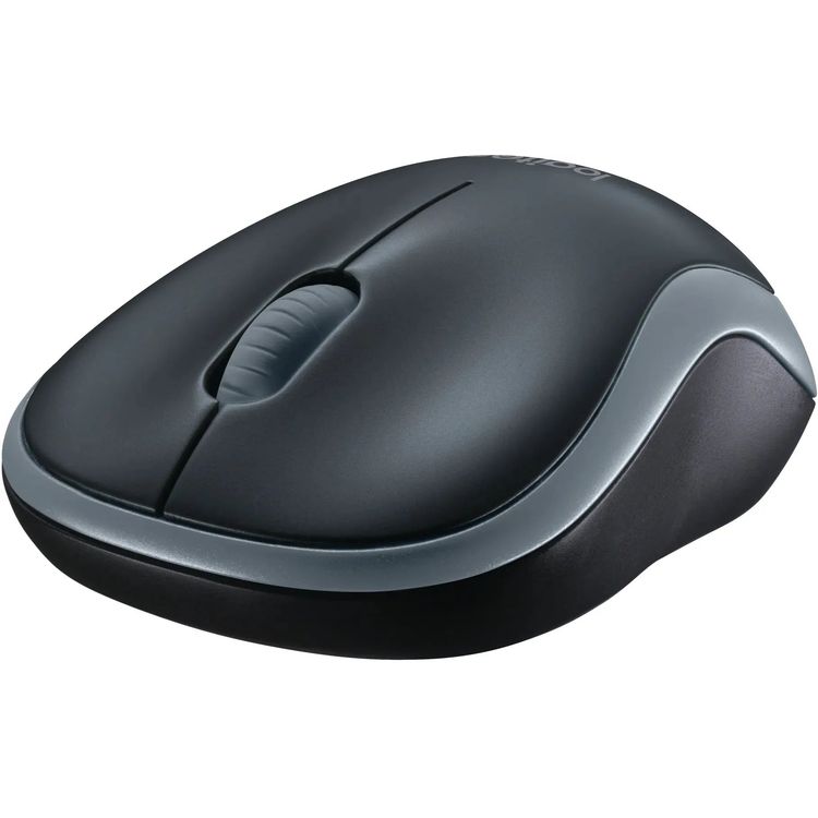 Logitech M185 Swift Grey mouse side view 910-002235