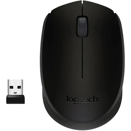 Logitech M171 Black Grey mouse side view 910-004424