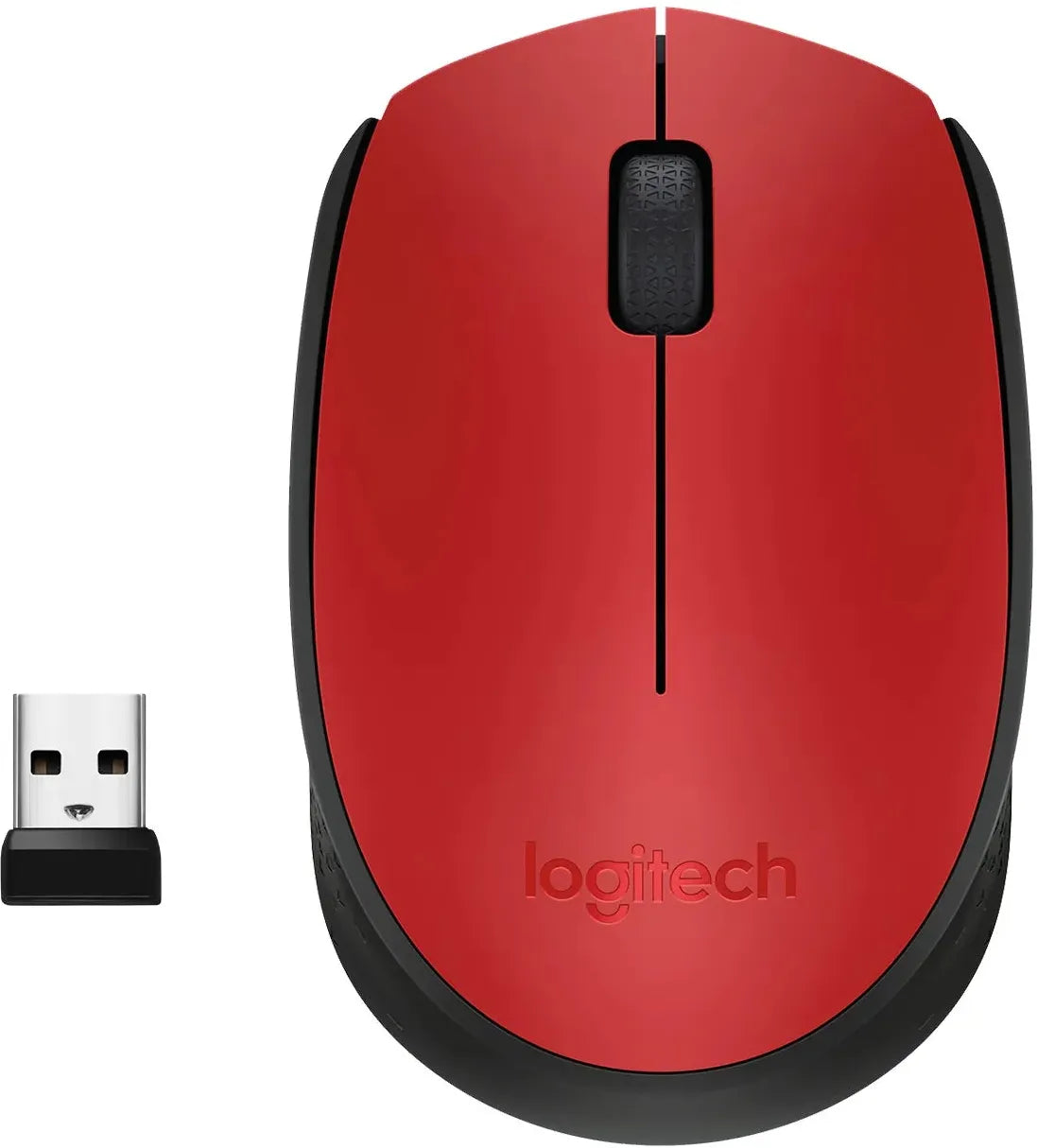 Red Wireless Logi Mouse