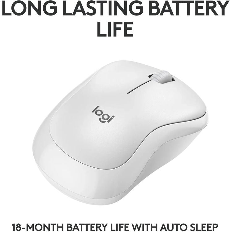 Logitech M240 Silent Off-White mouse side view 910-007120
