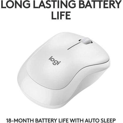 Logitech M240 Silent Off-White mouse side view 910-007120