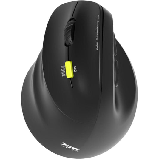 Port Connect Ergo Shape Rechargeable Wireless Mouse
