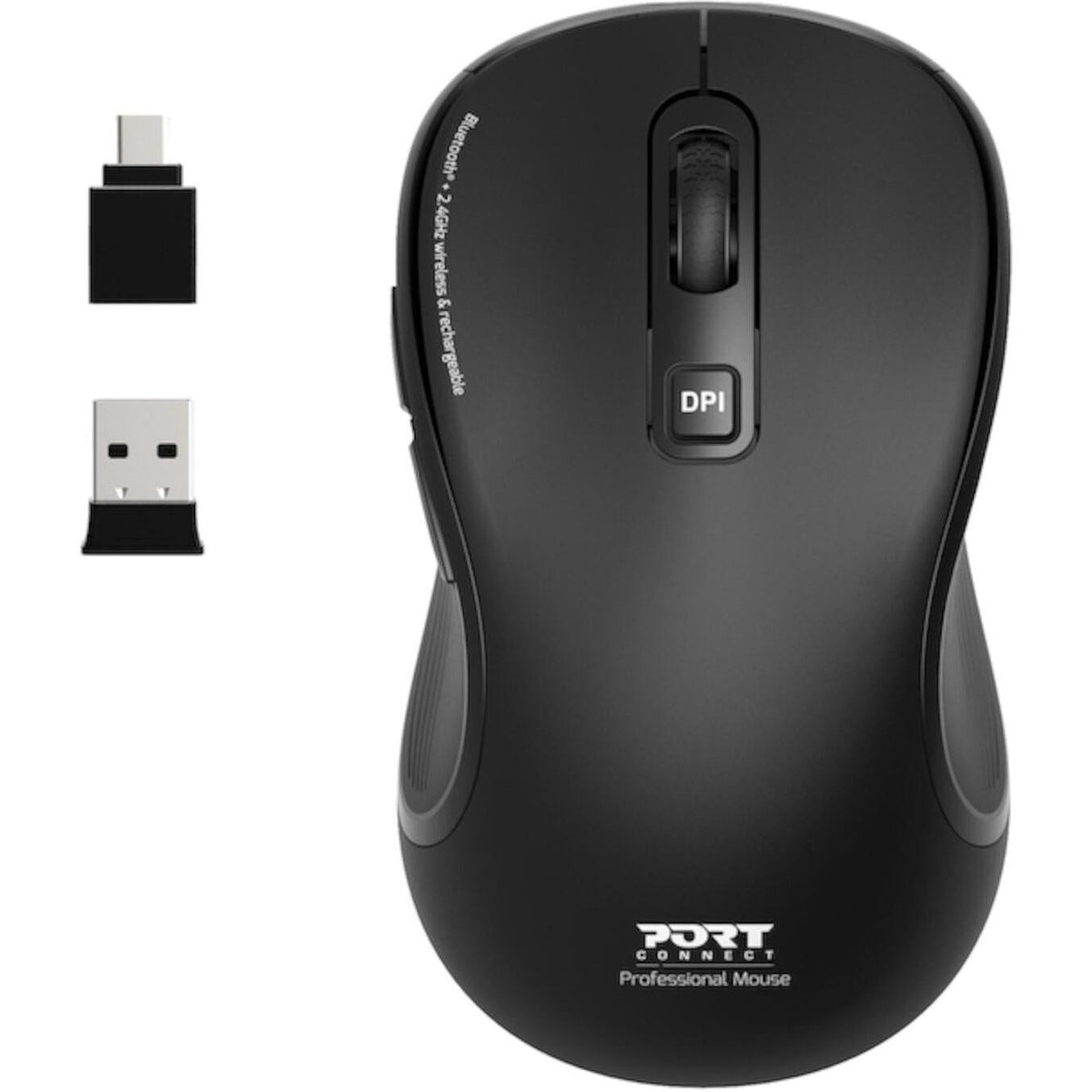 Port Connect Essential Bluetooth Wireless Rechargeable Mouse