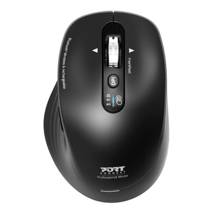 Port Connect Business 2.4GHz Rechargeable Bluetooth Wireless Mouse - Black