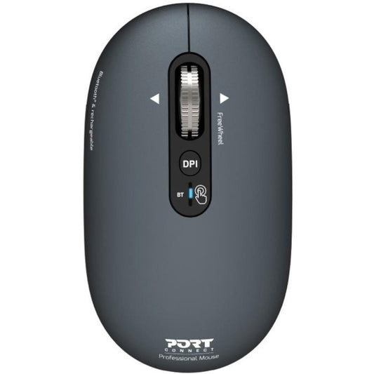 Port Connect PURE MAC Rechargeable Wireless and Bluetooth Mouse - Shadow