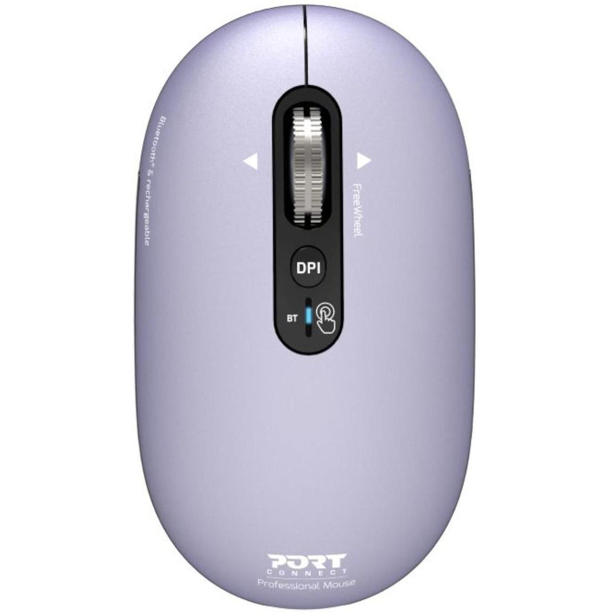 Port Connect PURE MAC Rechargeable Wireless and Bluetooth Mouse - Iris