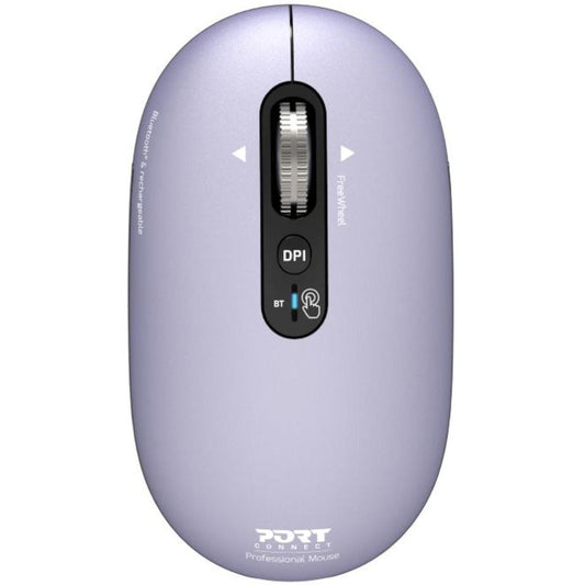 Port Connect PURE MAC Rechargeable Wireless and Bluetooth Mouse - Iris