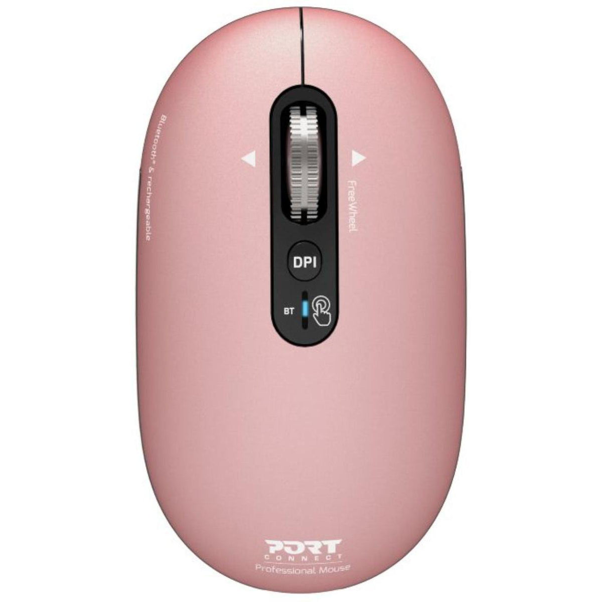 Port Connect PURE MAC Rechargeable Wireless and Bluetooth Mouse - Copper Rose