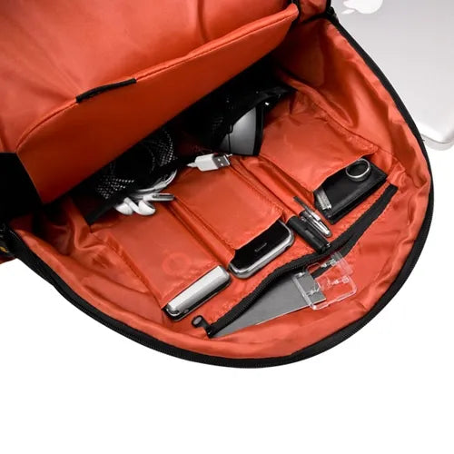Interior view of the Everki Swift Light Laptop Backpack – Sleek & Protective Carry for Work or Travel, showcasing smart organization.