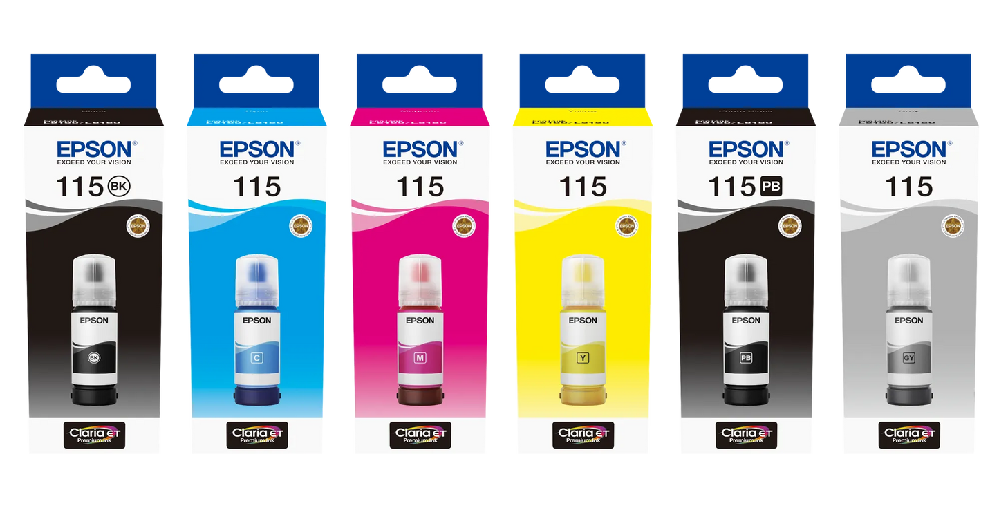 Epson 115 EcoTank Grey ink bottle (70 ml) 6200 pages @ 5% coverage