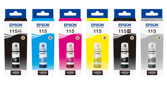 Epson 115 EcoTank Magenta ink bottle (70 ml). 6200 pages @ 5% coverage
