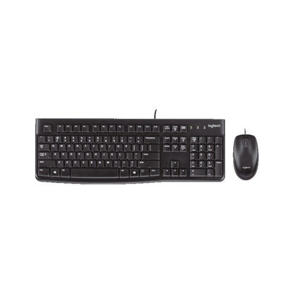 Logitech MK120 920-002562 corded keyboard and mouse combo – front view