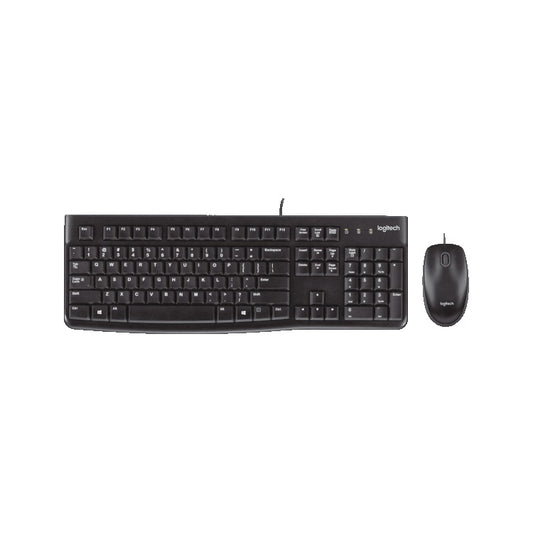 Logitech MK120 920-002562 corded keyboard and mouse combo – front view