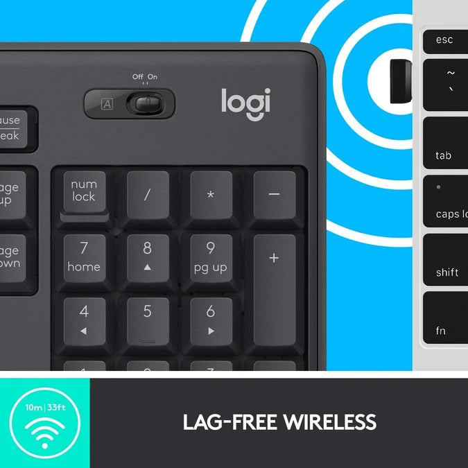 Logitech MK295 Silent Wireless Keyboard and Mouse Combo – Graphite