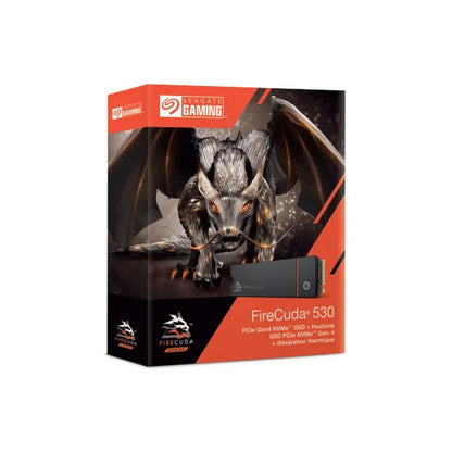 Seagate FireCuda 530 Heatsink, 2TB SSD, M.2 2280 PCIe 4.0 NVMe, Read/Write: 7,300 / 6,900 MB/s