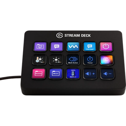 Elgato Stream Deck MK.2 - Tactile Control Interface; 15 Customizable LCD Keys