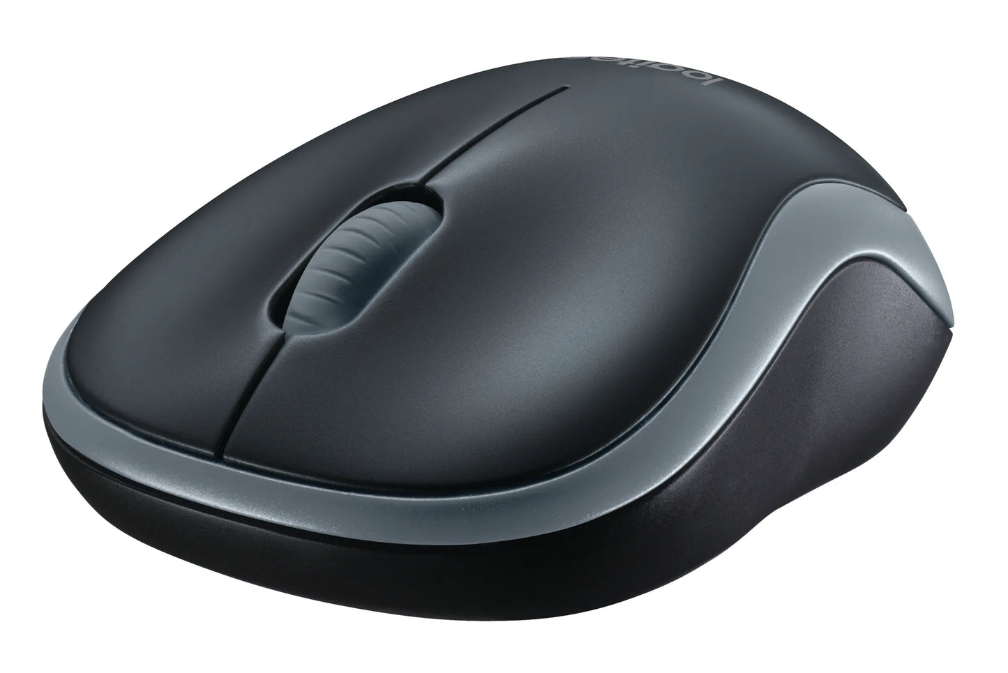 Logitech Wireless Mouse M185 (Black & Swift Grey) Nano USB receiver 3 buttons optical tracking with wheel 10m range 12-month bat