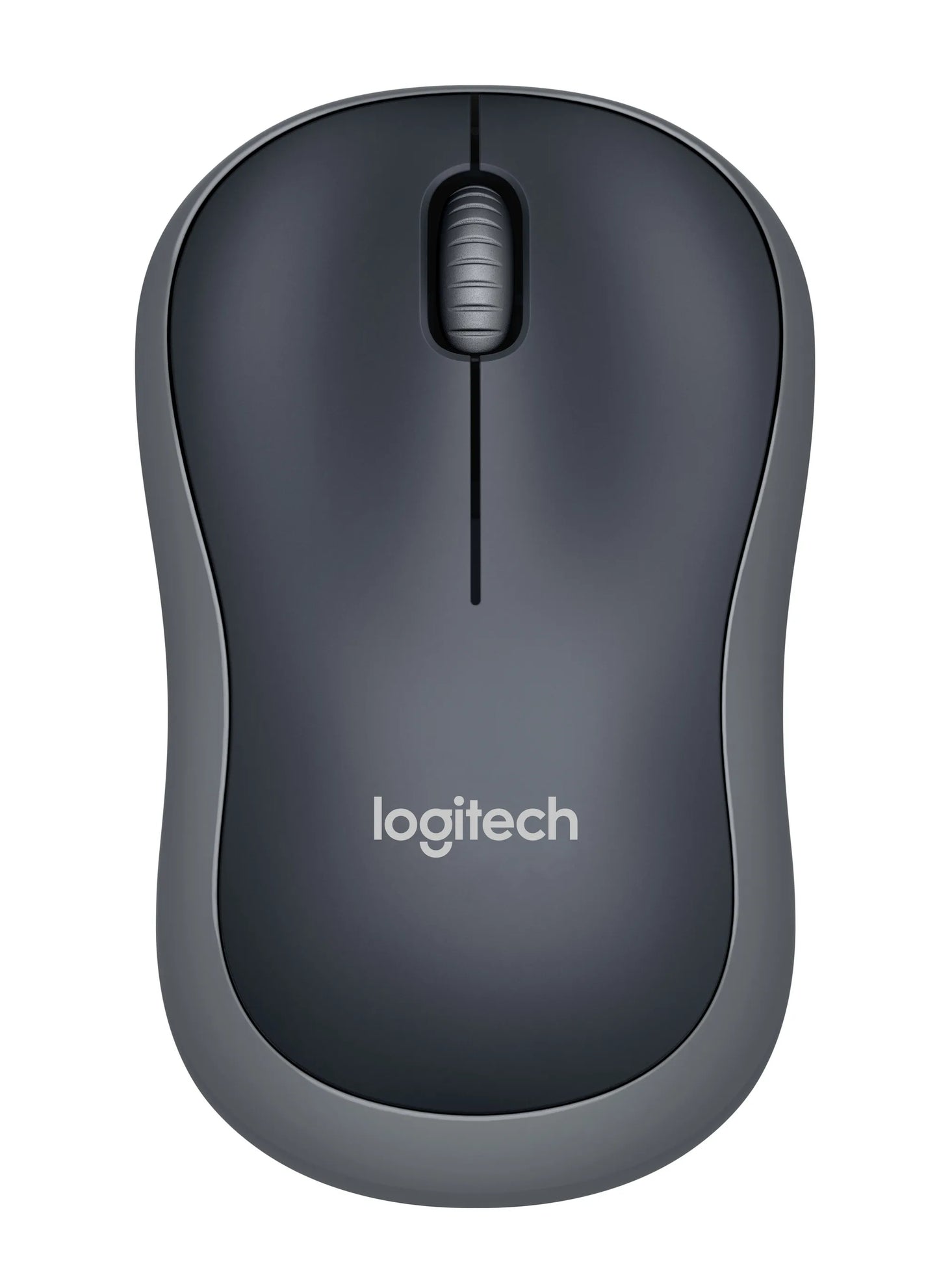Logitech Wireless Mouse M185 (Black & Swift Grey) Nano USB receiver 3 buttons optical tracking with wheel 10m range 12-month bat