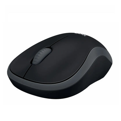 Logitech Wireless Mouse M185 (Black & Swift Grey) Nano USB receiver 3 buttons optical tracking with wheel 10m range 12-month bat