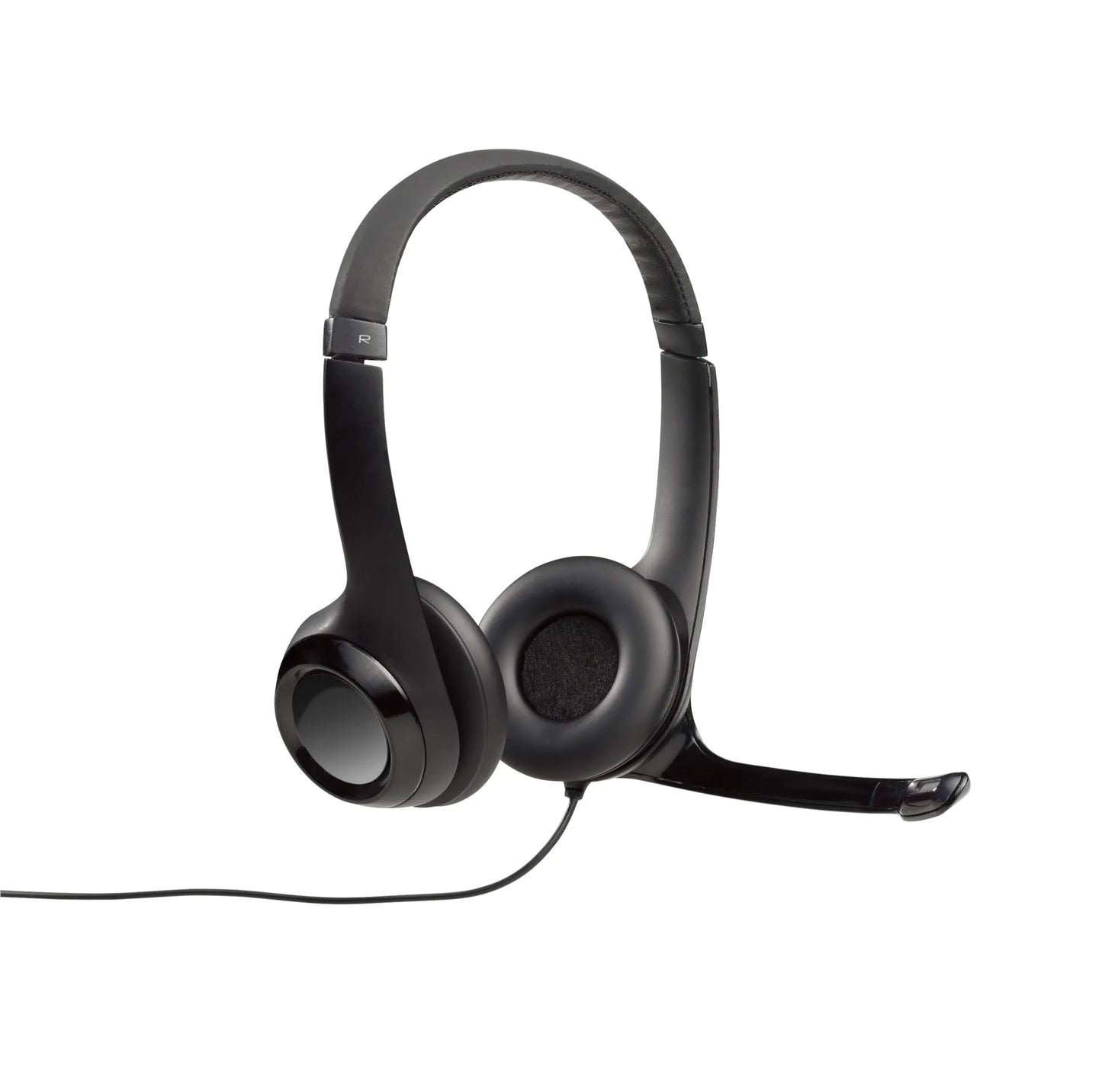 981-000406 - Logitech Headset H390 Black USB Stereo Internet headset adjustable headband Noise cancelling rotating microphone
