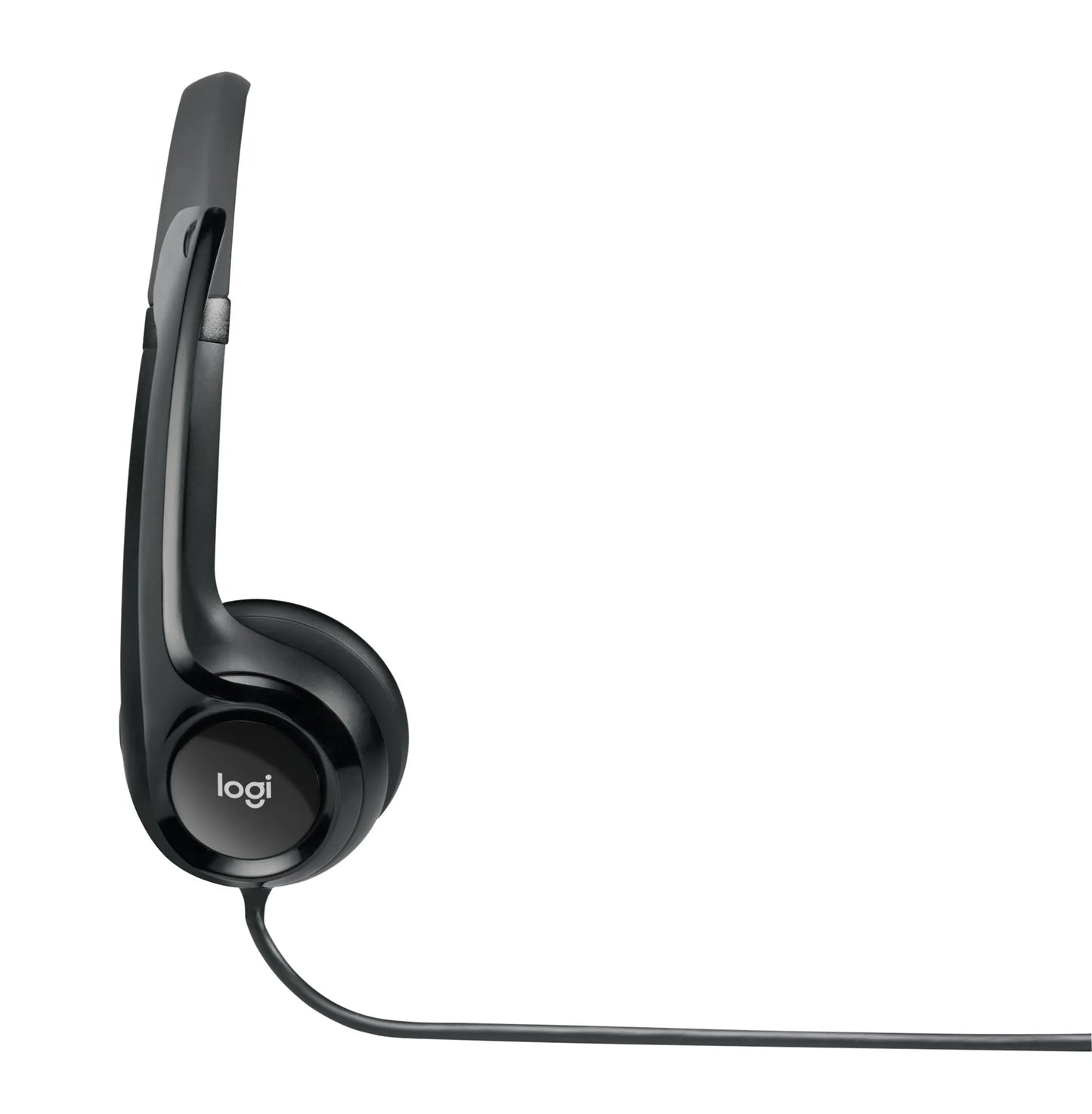 981-000406 - Logitech Headset H390 Black USB Stereo Internet headset adjustable headband Noise cancelling rotating microphone