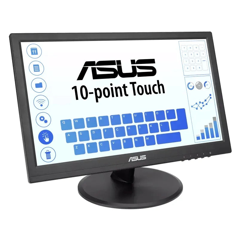Experience the ASUS VT168HR Touch Monitor - 15.6'' (1366x768) with 10-point touch and low blue light features.