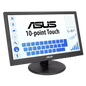 ASUS VT168HR Touch Monitor - 15.6'' (1366x768) features 10-point touch, HDMI, and eye care technology for comfort.