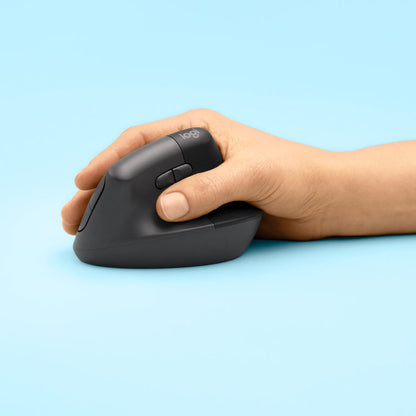 LOGI LIFT 910-006473  Vertical Ergonomic Mouse - GRAPHITE / BLACK - 2.4GHZ/BT - N/A - EMEA-914 - ON+OFFLINE;B2C.