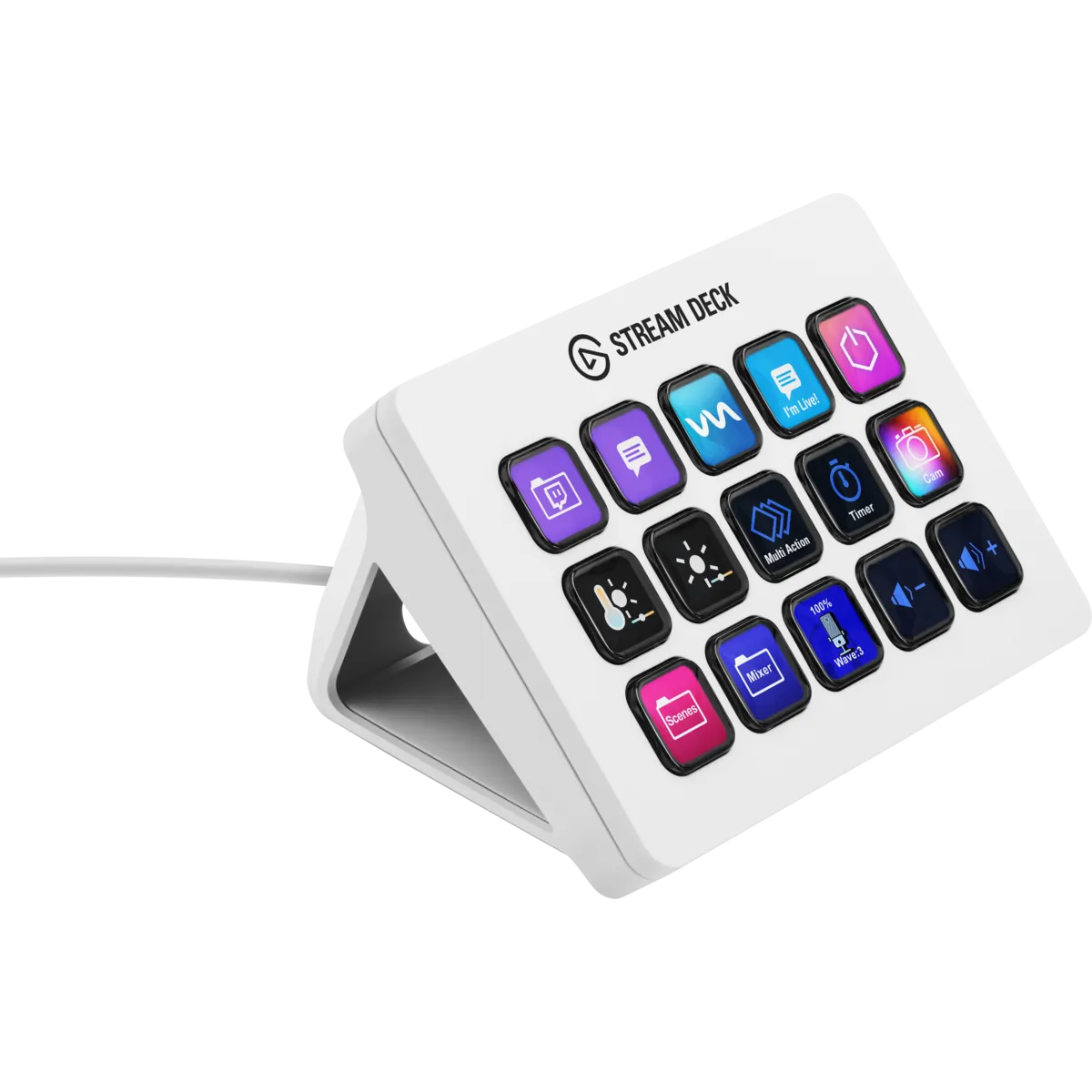 Elgato Stream Deck MK.2 - Tactile Control Interface; 15 Customizable LCD Keys - White