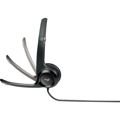 Logitech H390 USB-A headset side view 981-000406