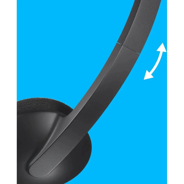 Logitech H340 USB computer headset 981-000475 front view