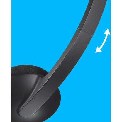 Logitech H340 USB computer headset 981-000475 front view
